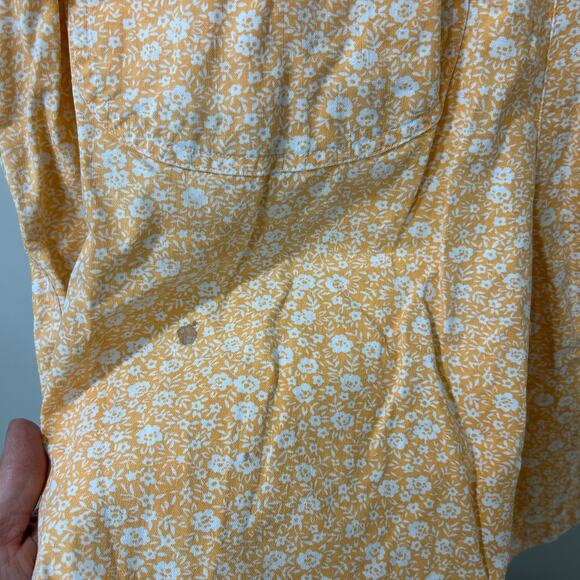 Choices from Gitano Vtg Womens Sz Large Orange & White Floral Overalls Y2K - Picture 7 of 7